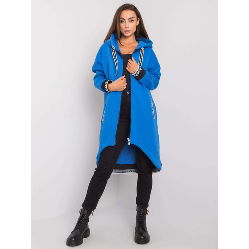 Tmavě modrá dámská mikina na zip