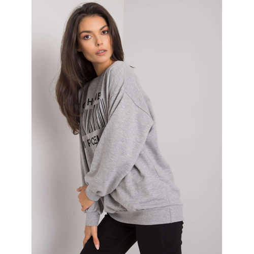 Šedá mikina s potiskem