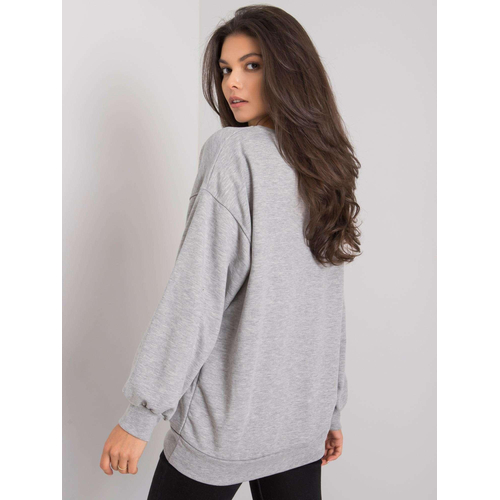 Šedá mikina s potiskem