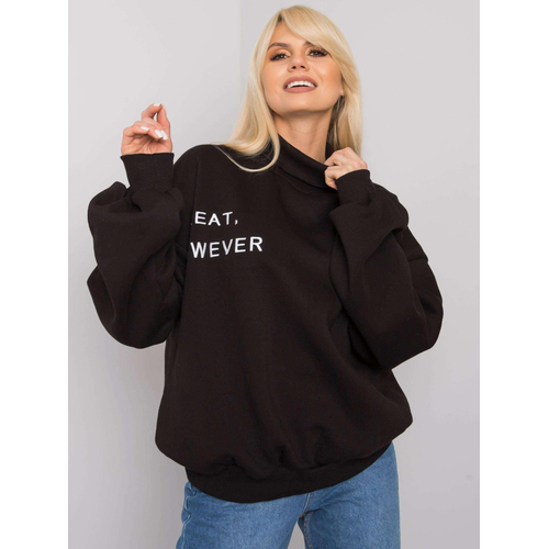 Černá zateplená mikina s rolákem