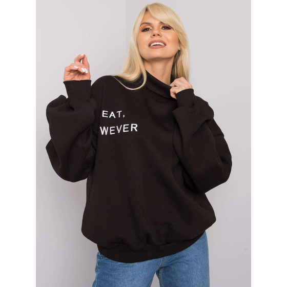 Černá zateplená mikina s rolákem