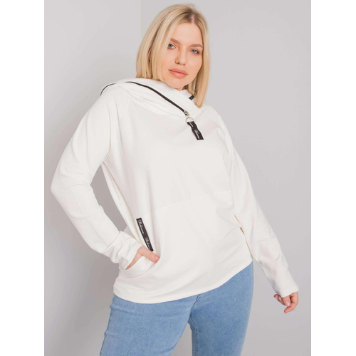 Bavlněná mikina velikosti Ecru plus