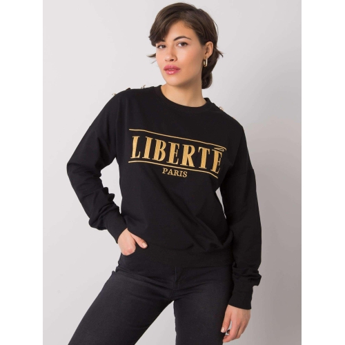 Černá mikina s nápisem