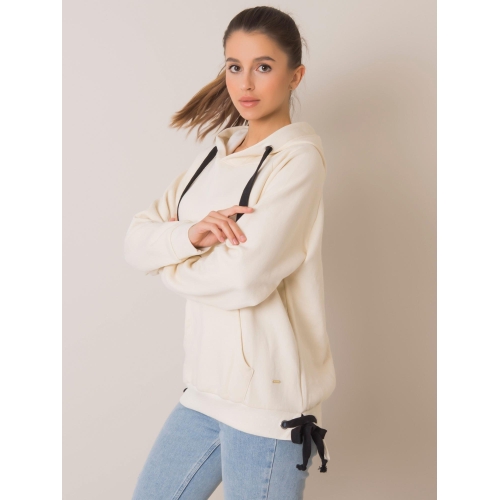 YOU NEKNOW ME Mikina ecru klokan s kapucí