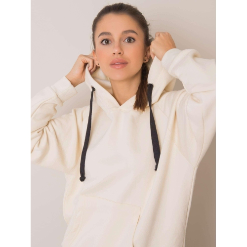 YOU NEKNOW ME Mikina ecru klokan s kapucí