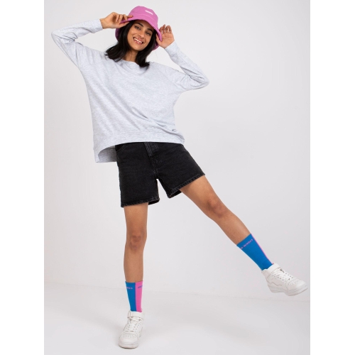 Světle šedá oversize mikina