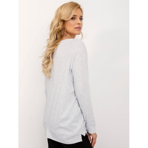 Světle šedá oversize mikina