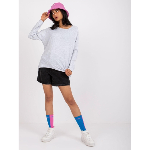 Světle šedá oversize mikina