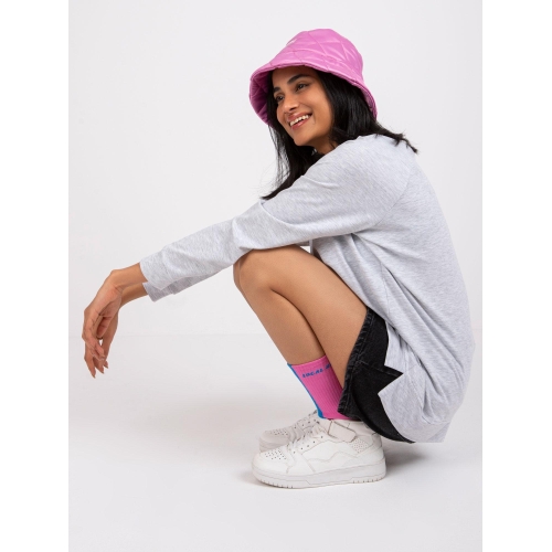 Světle šedá oversize mikina