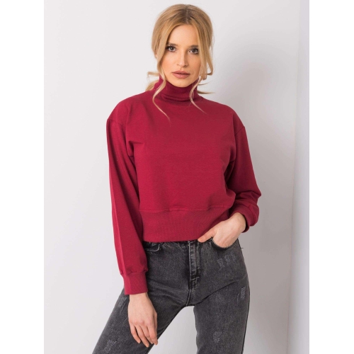 Základní kaštanová mikina s rolákem