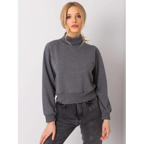 Základní tmavě šedá mikina s rolákem