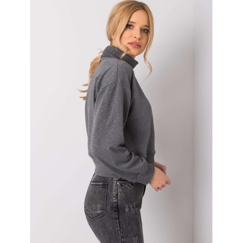 Základní tmavě šedá mikina s rolákem