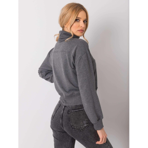 Základní tmavě šedá mikina s rolákem