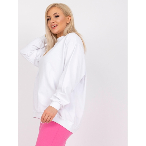 Fuchsiová mikina velikosti plus bez kapuce Harmony