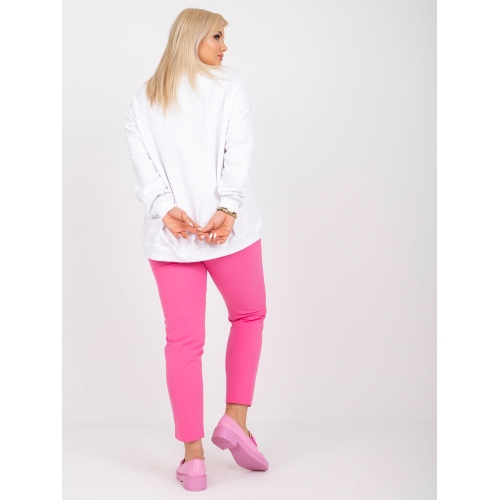 Fuchsiová mikina velikosti plus bez kapuce Harmony