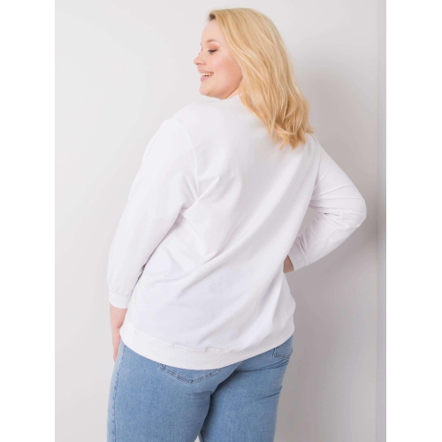 Fuchsiová mikina velikosti plus bez kapuce Harmony