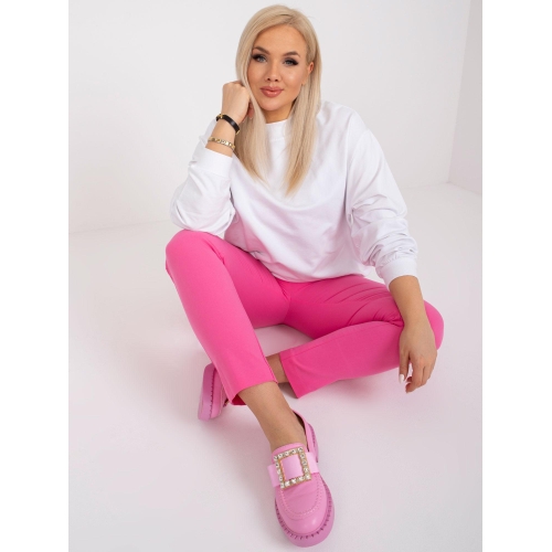 Fuchsiová mikina velikosti plus bez kapuce Harmony