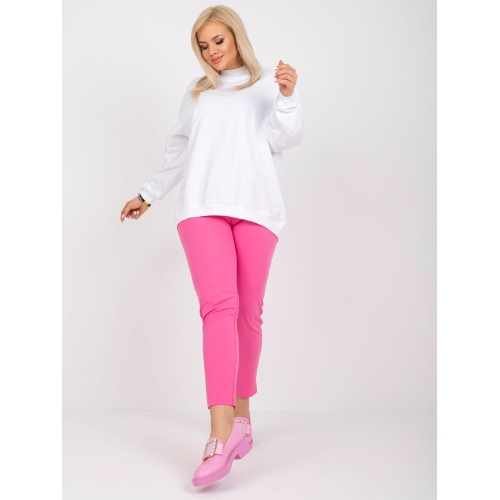 Fuchsiová mikina velikosti plus bez kapuce Harmony