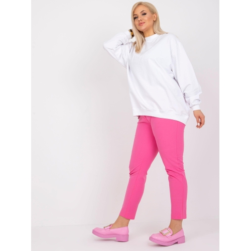 Fuchsiová mikina velikosti plus bez kapuce Harmony