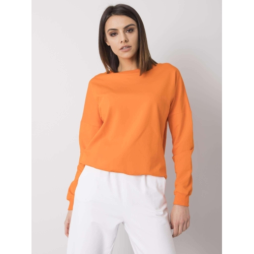 RUE PARIS Oranžová mikina bez kapuce