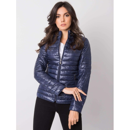 Dámská tmavě modrá prošívaná bunda