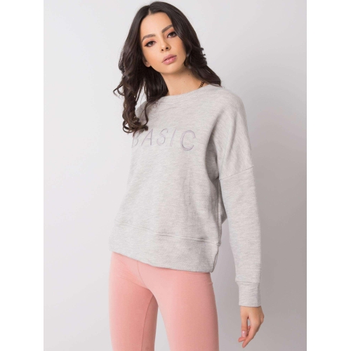 Světle šedá melanžová dámská bavlněná mikina