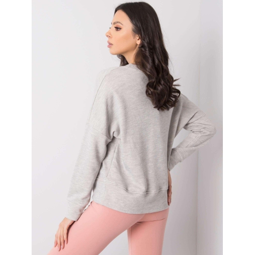Světle šedá melanžová dámská bavlněná mikina