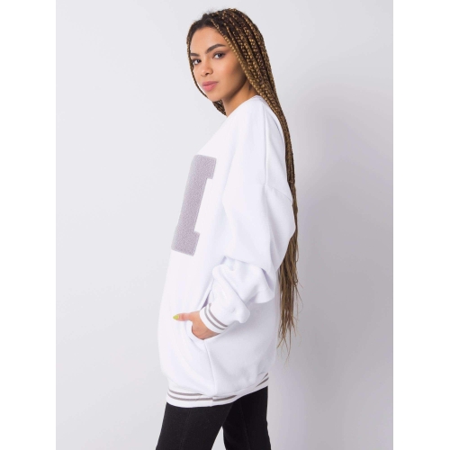 RUE PARIS Bílá oversized mikina