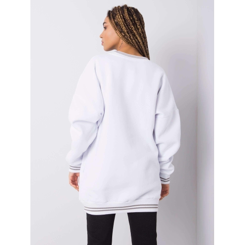 RUE PARIS Bílá oversized mikina