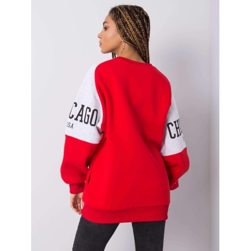 RUE PARIS Dámská červená mikina s potiskem