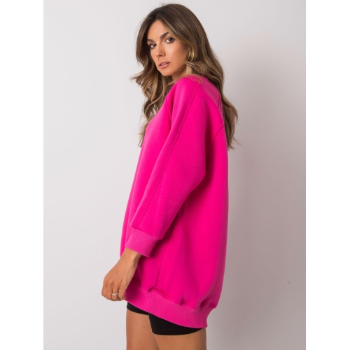 Dámská fuchsiová bavlněná mikina