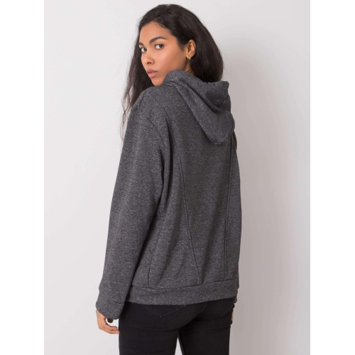 Dámská mikina s kapucí v tmavě šedé barvě
