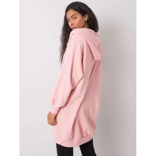 Dámská mikina s kapucí v růžové barvě