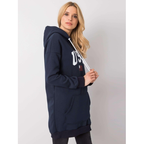 RUE PARIS Dámská tmavě modrá mikina s potiskem