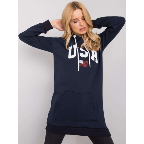 RUE PARIS Dámská tmavě modrá mikina s potiskem