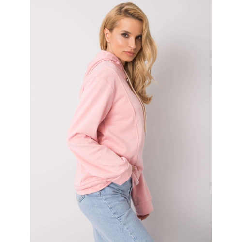 Dámská světle růžová mikina s kapucí