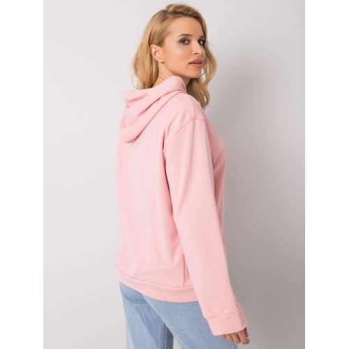 Dámská světle růžová mikina s kapucí