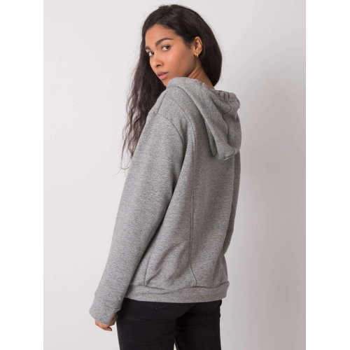Dámská mikina s kapucí v šedé barvě