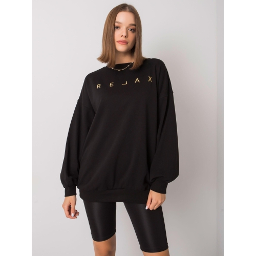 Černá mikina bez kapuce