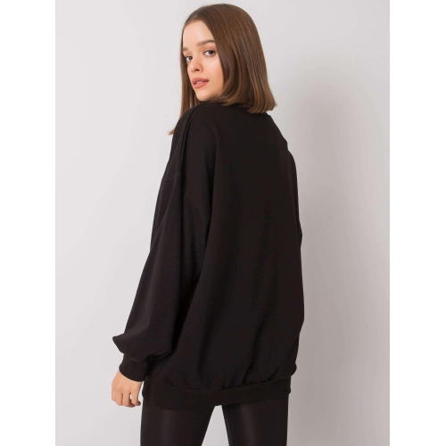 Černá mikina bez kapuce