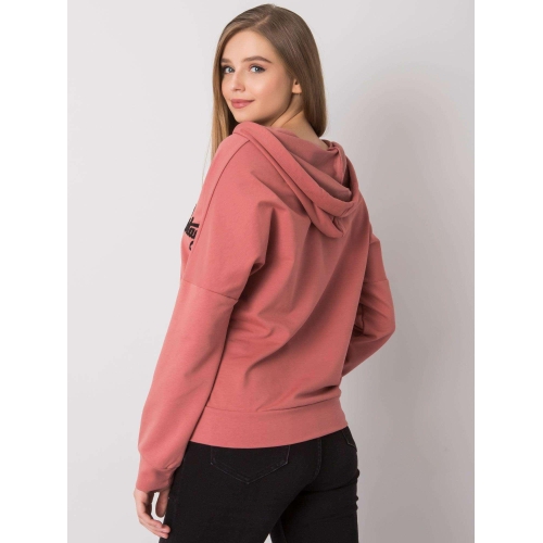 Světlá růžová mikina na zip