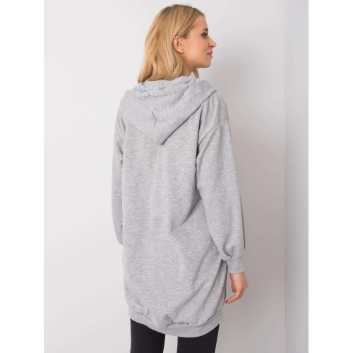 Šedá dámská mikina s kapucí