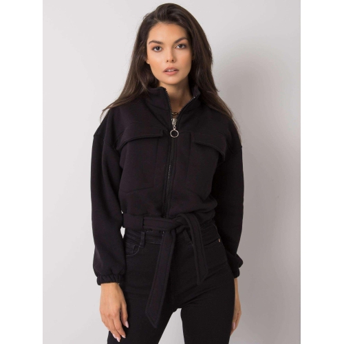 Dámská černá mikina se zapínáním na zip