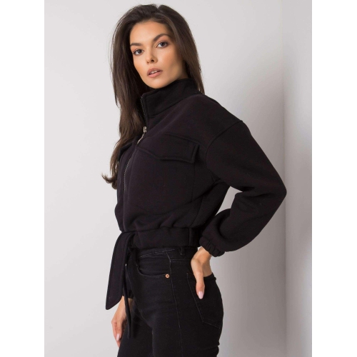 Dámská černá mikina se zapínáním na zip