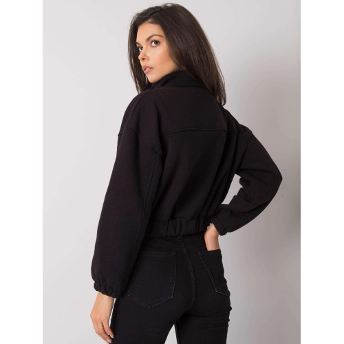 Dámská černá mikina se zapínáním na zip