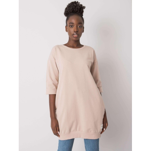 Dlouhá béžová mikina pro ženy