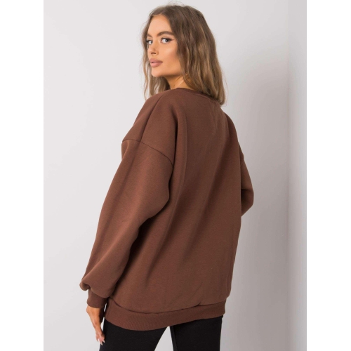 Hnědá mikina bez kapuce