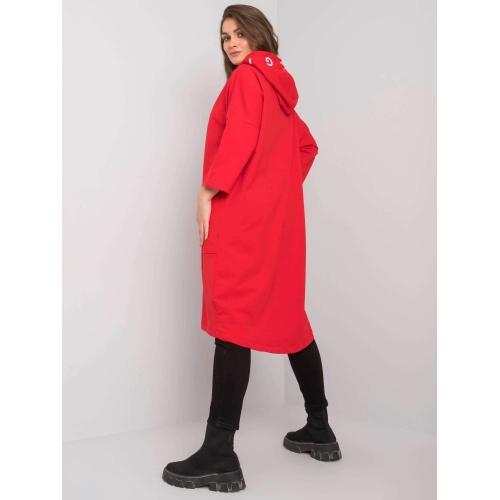 Červená mikina na zip