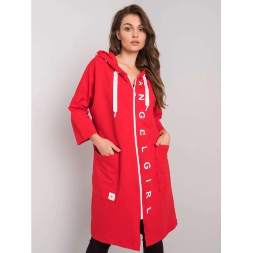 Červená mikina na zip