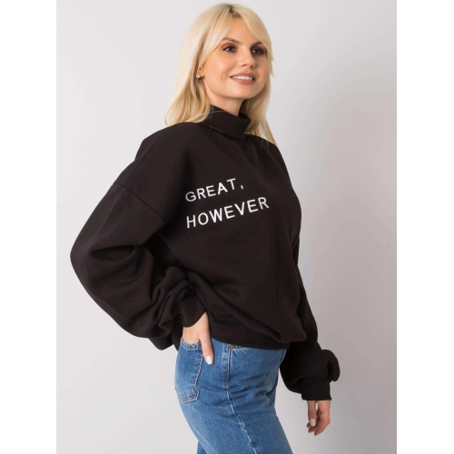 Černá zateplená mikina s rolákem